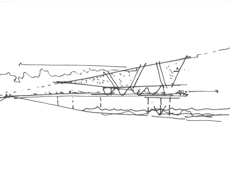 Concept sketch of Center for Coastal and Deltaic Solutions