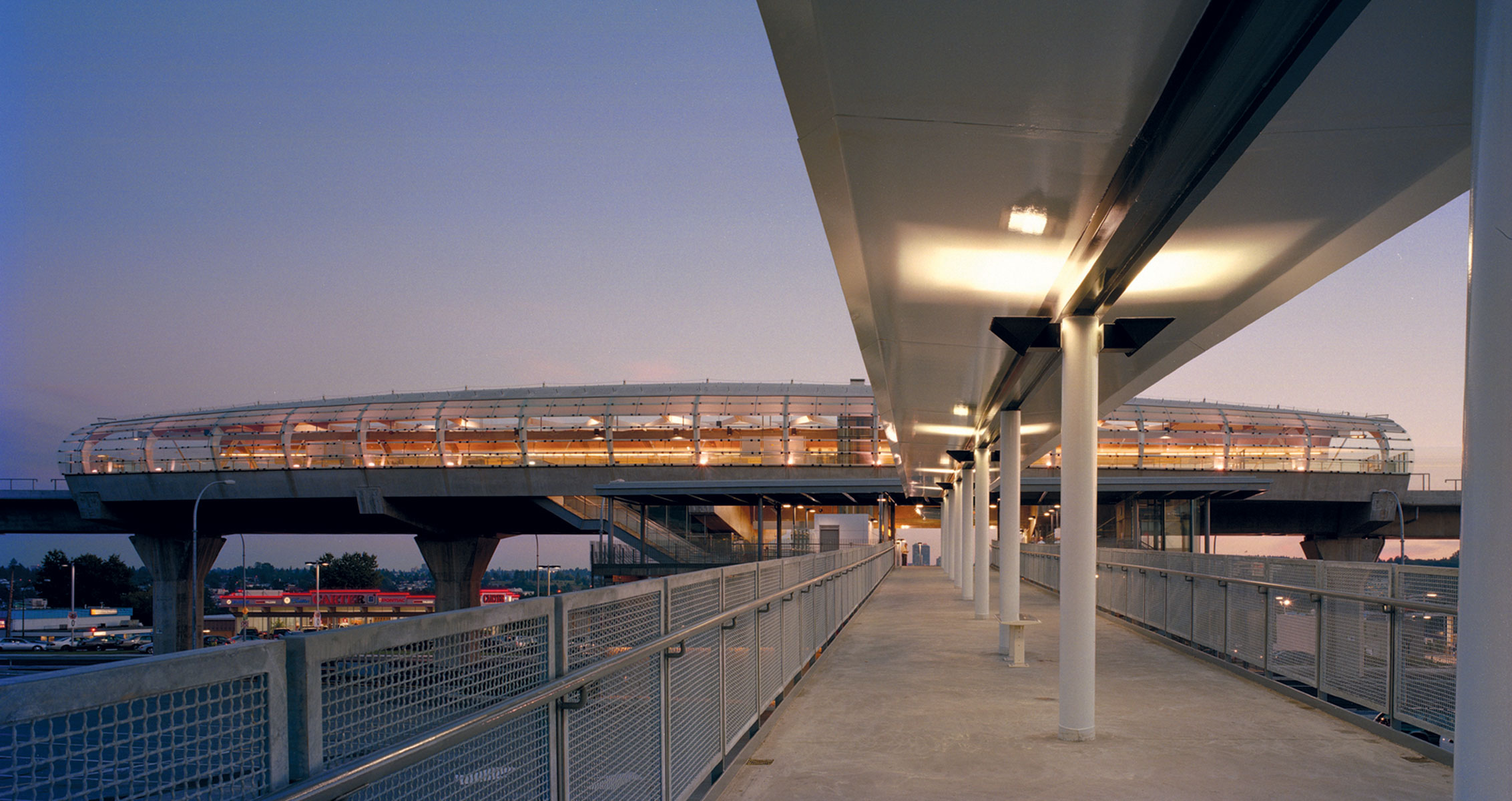 View of Brentwood station from pedestrian bridge