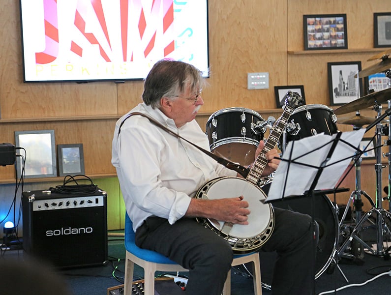 Ralph playing banjo