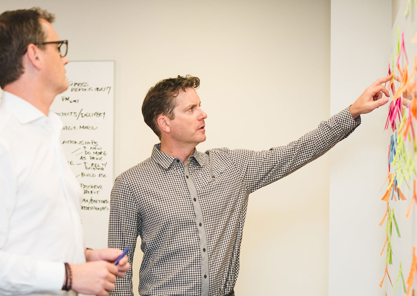 Ryan Bragg during a design meeting.
