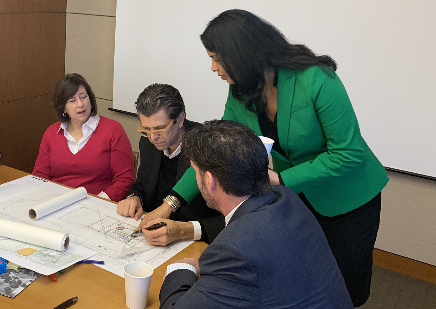 Vandana working with clients