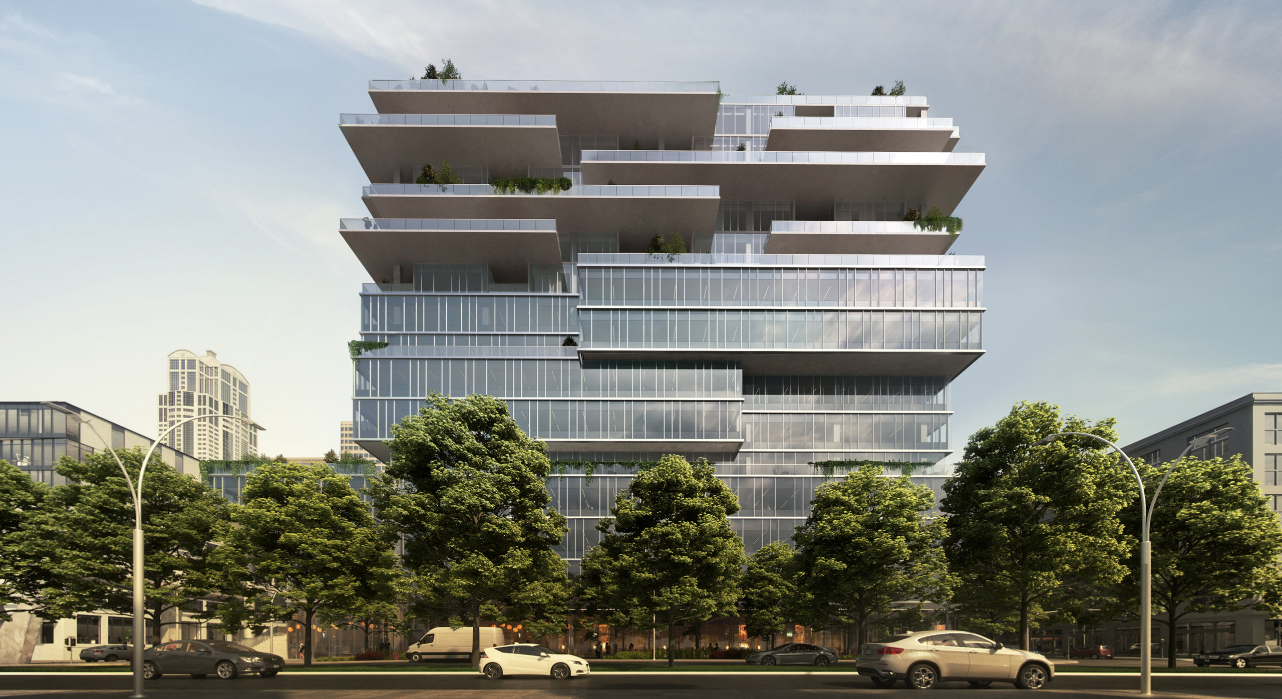 800 Western rendered view from the east