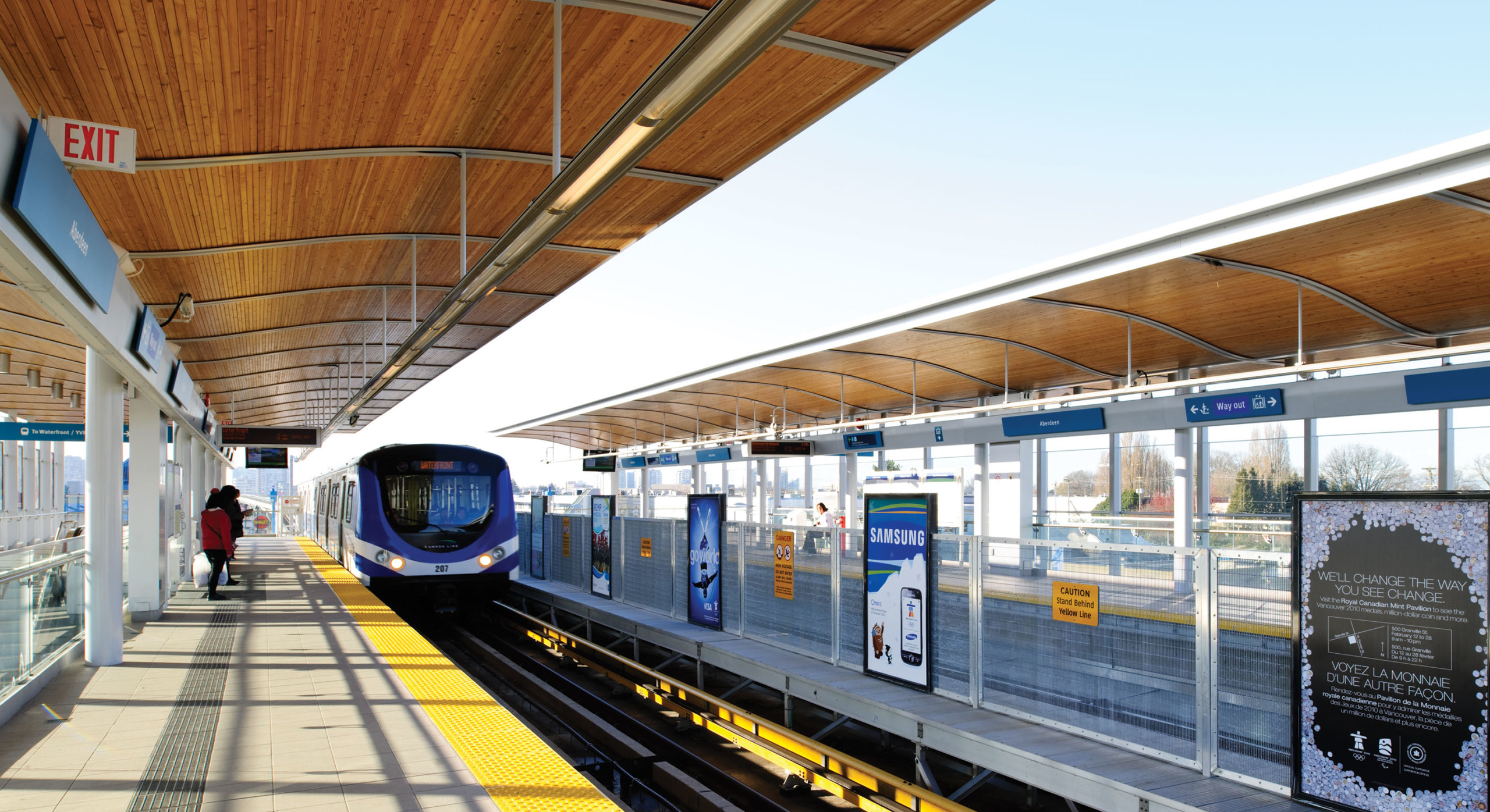 The platform of Aberdeen station.