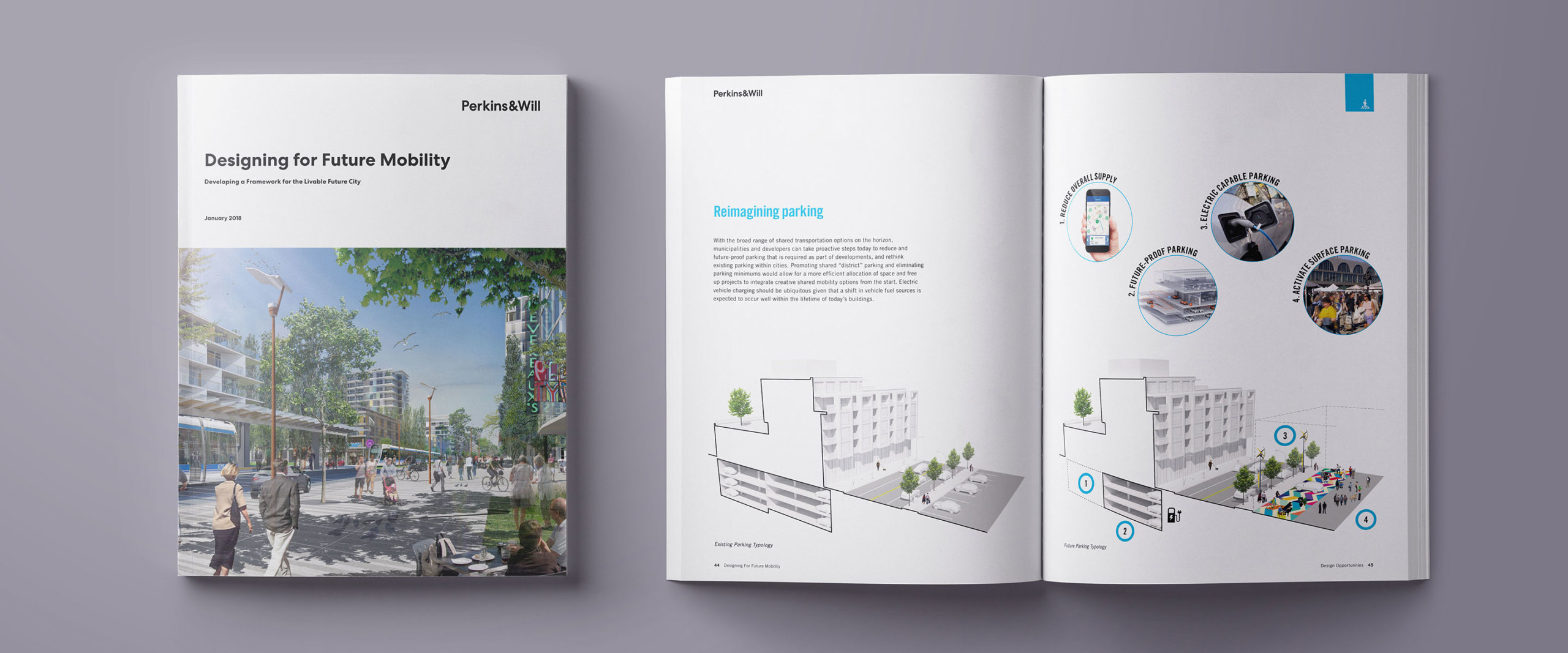 Rendering of report cover and spread.