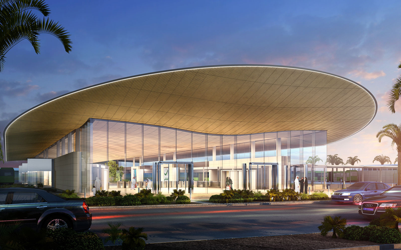 Rendering of prototype BRT terminus station.
