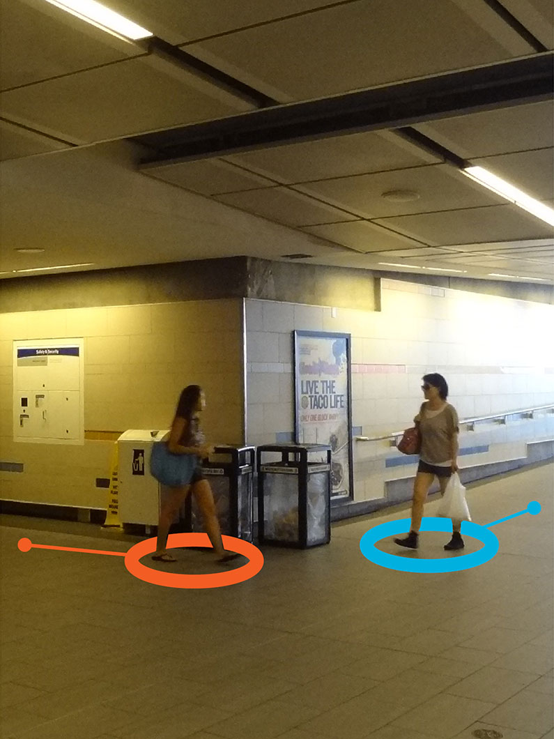 Blind corners present potential issues in station design.