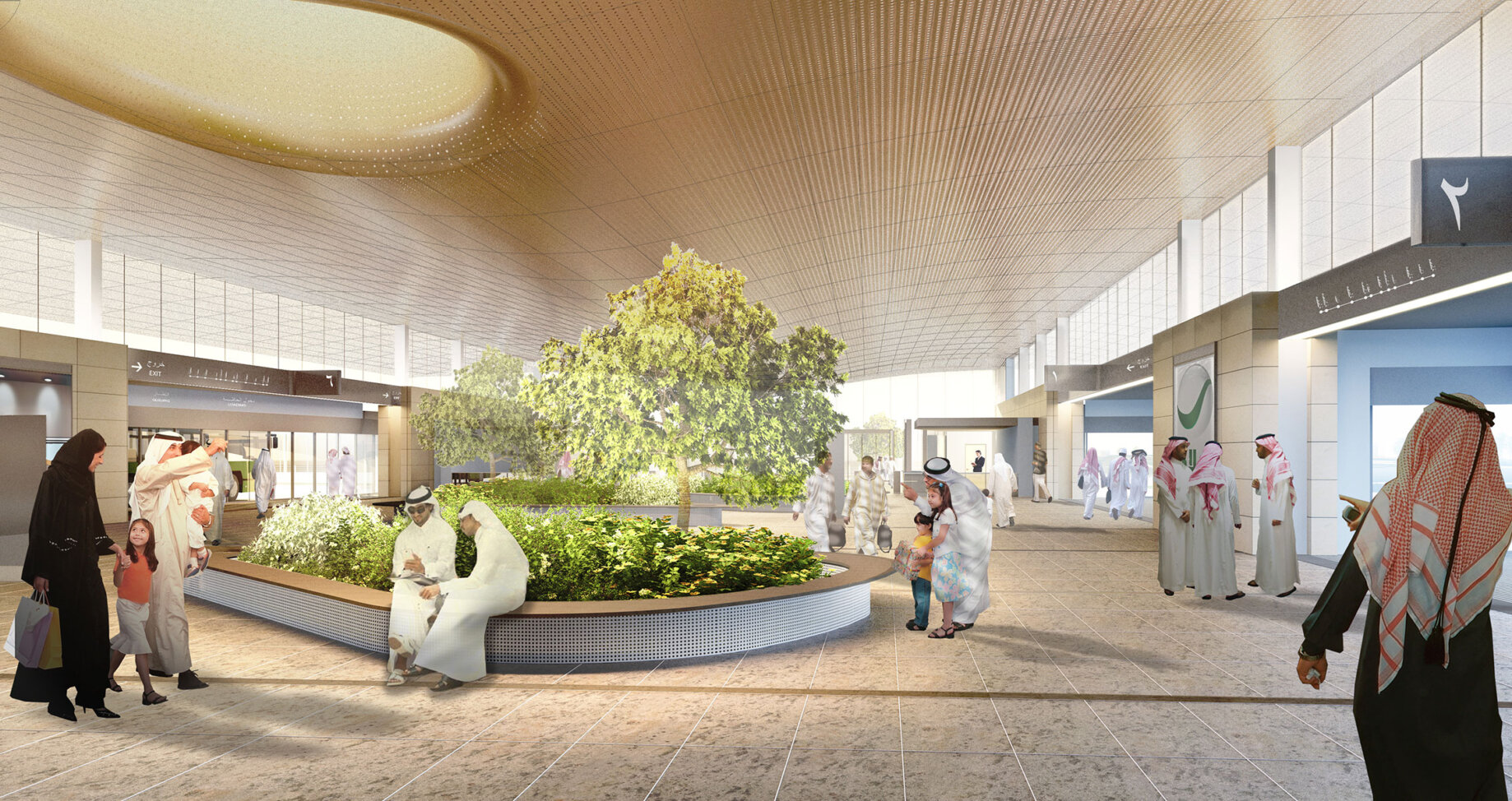 Rendering of terminus station interior.