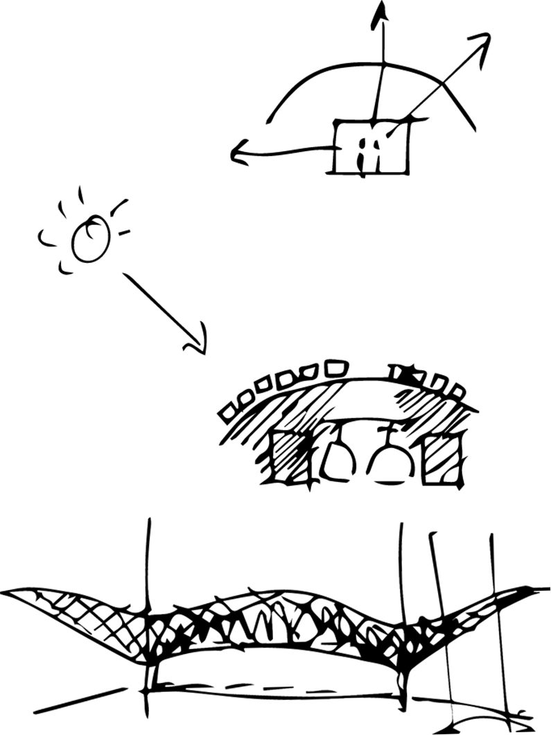 Preliminary concept sketch for prototype station.