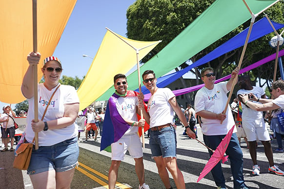 LA marching in Pride Parade