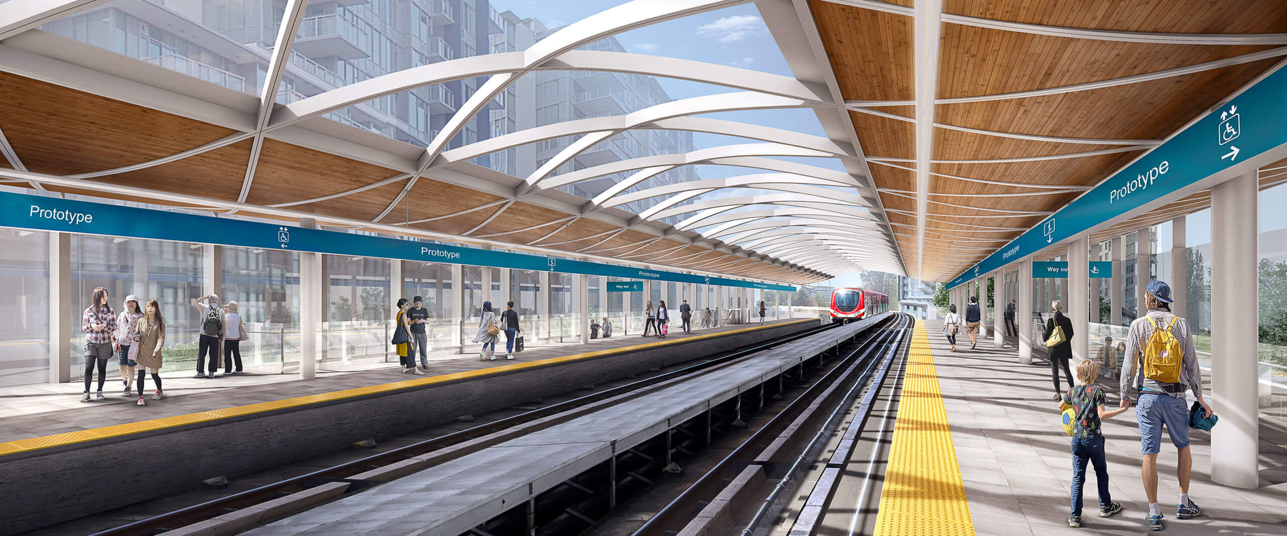 Rendering of prototype station platform