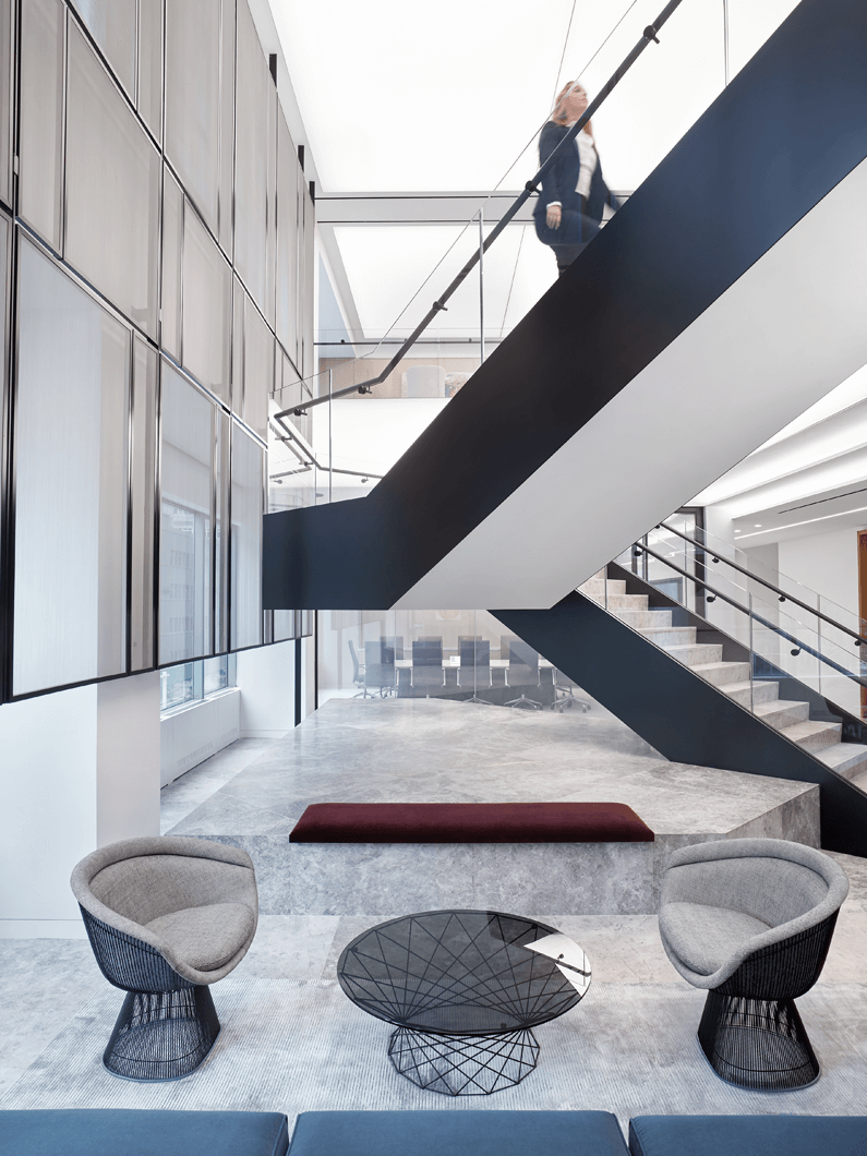 Seating area under staircase