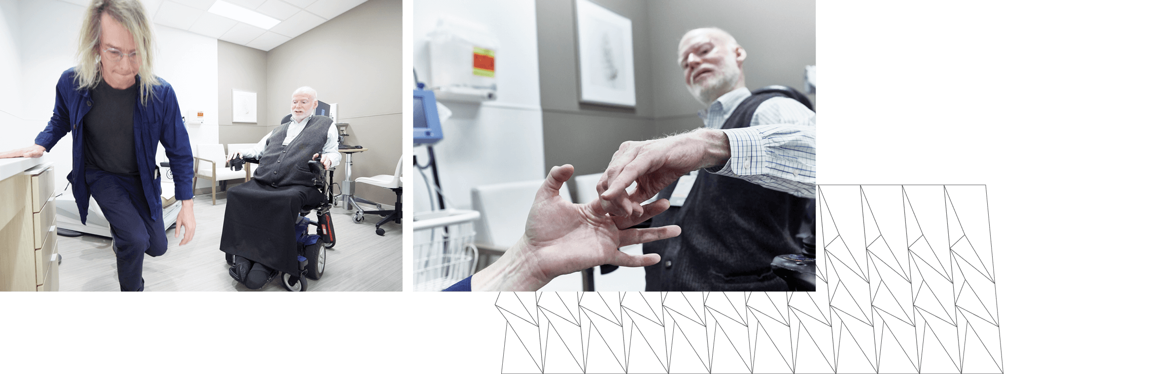 a doctor assesses a patient’s muscle strength
