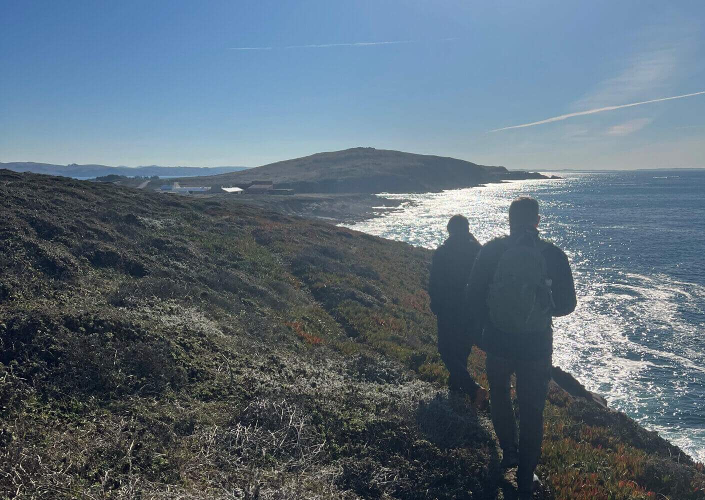 Chris Cornelius and Peter Pfau Walking UC Davis Project Site